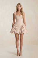 Corset Mini Dress in Champagne