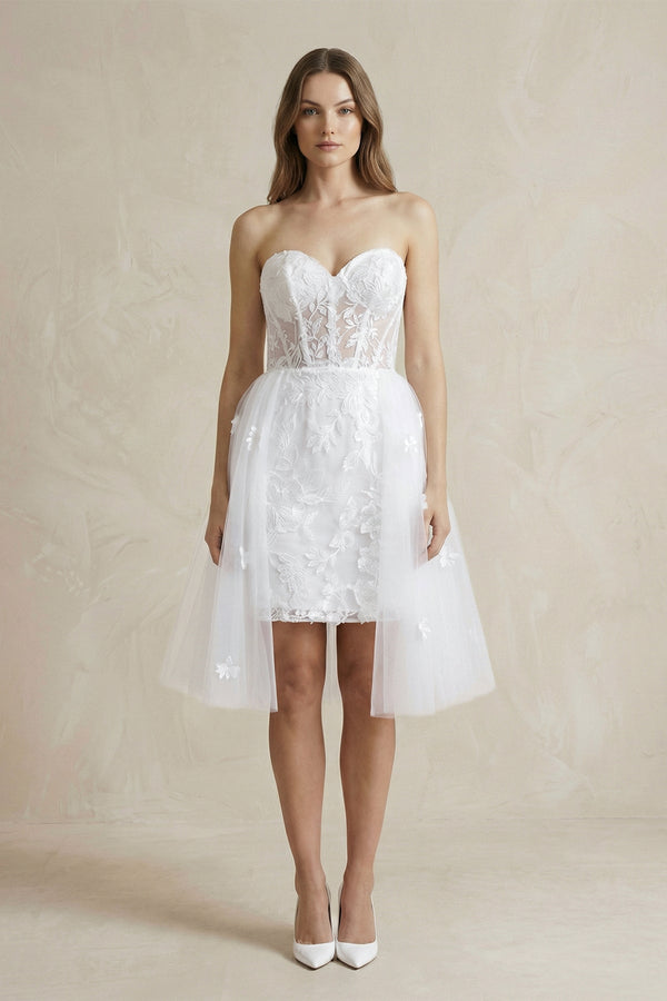 Sheath Sweetheart Lace Wedding Dresses - SHE IS ME Wedding Dresses