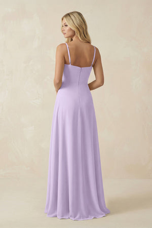 Spaghetti Strap Chiffon A - Line Bridesmaid Dress in Lavender - SHE IS ME Bridesmaid Dresses
