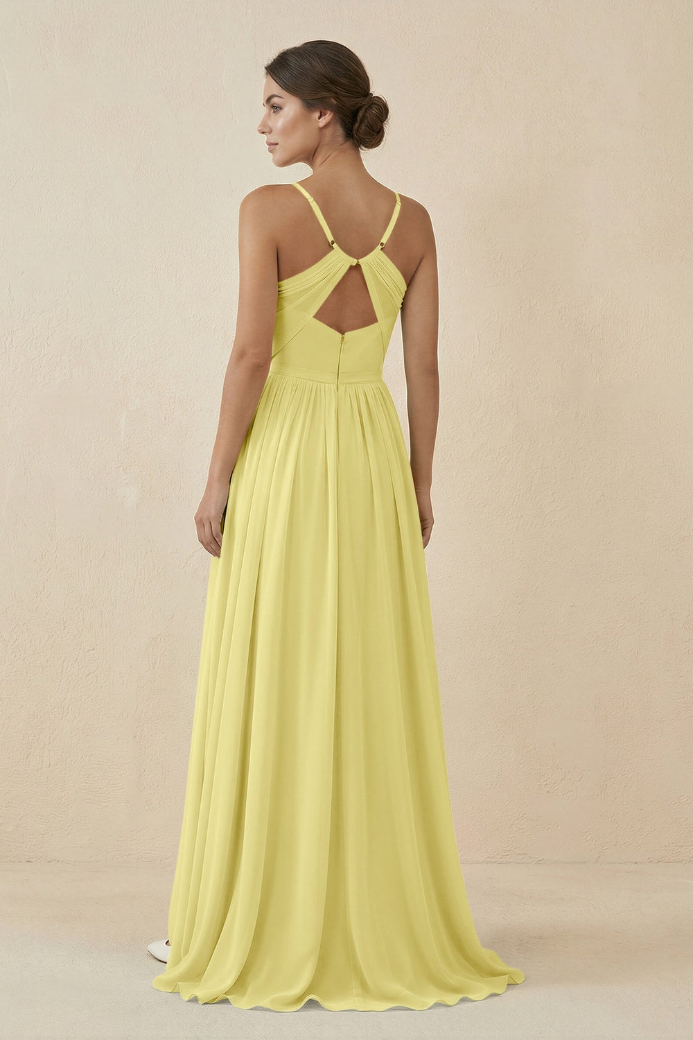 Sweetheart A - Line Chiffon Bridesmaid Dress in Buttercup - SHE IS ME Bridesmaid Dresses