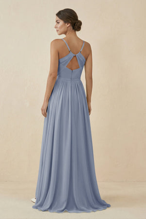 Sweetheart A - Line Chiffon Bridesmaid Dress in Twilight - SHE IS ME Bridesmaid Dresses