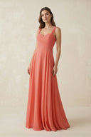 Sweetheart Pleated A-Line Chiffon Bridesmaid Dress in Wild Rose - SHE IS ME Bridesmaid Dresses